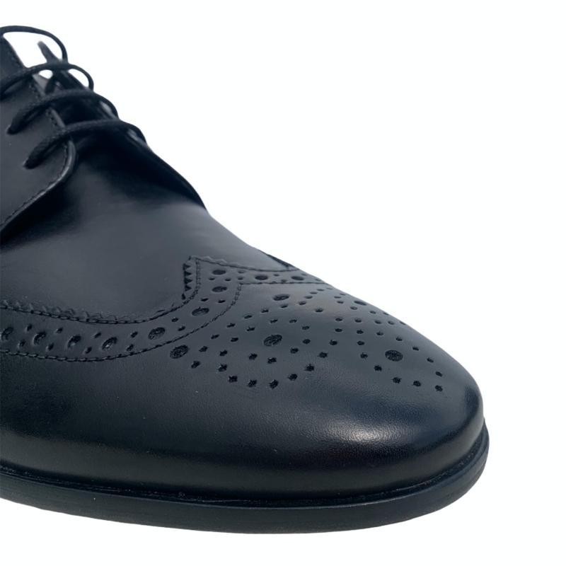 Černé kožené polobotky Marks and Spencer Derby Art EU 43