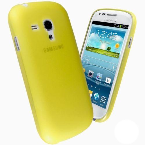 Žlutý plastový kryt 0.3MM pro Samsung Galaxy S3 mini + Fólie zdarma