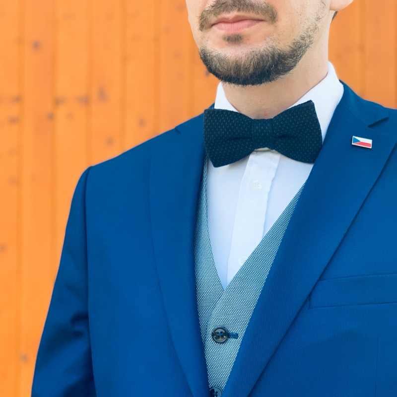 Modro - černý motýlek HM Victory