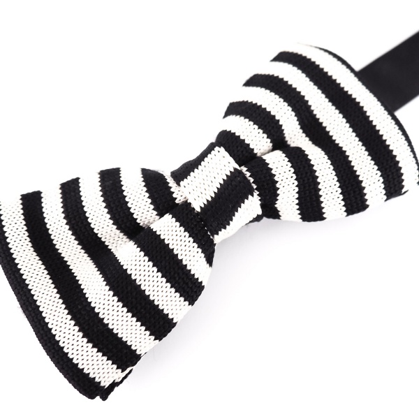 Černo - bílý motýlek Knit Stripe