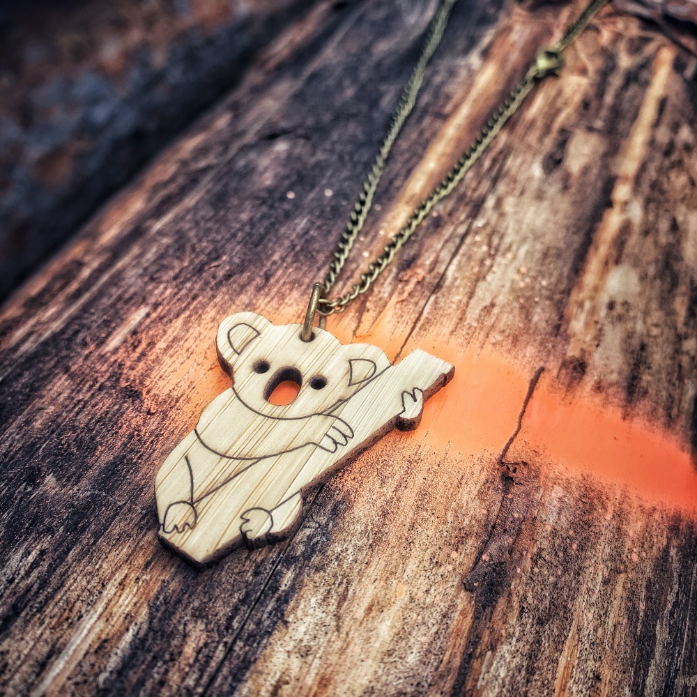 Dřevěný náhrdelník Koala