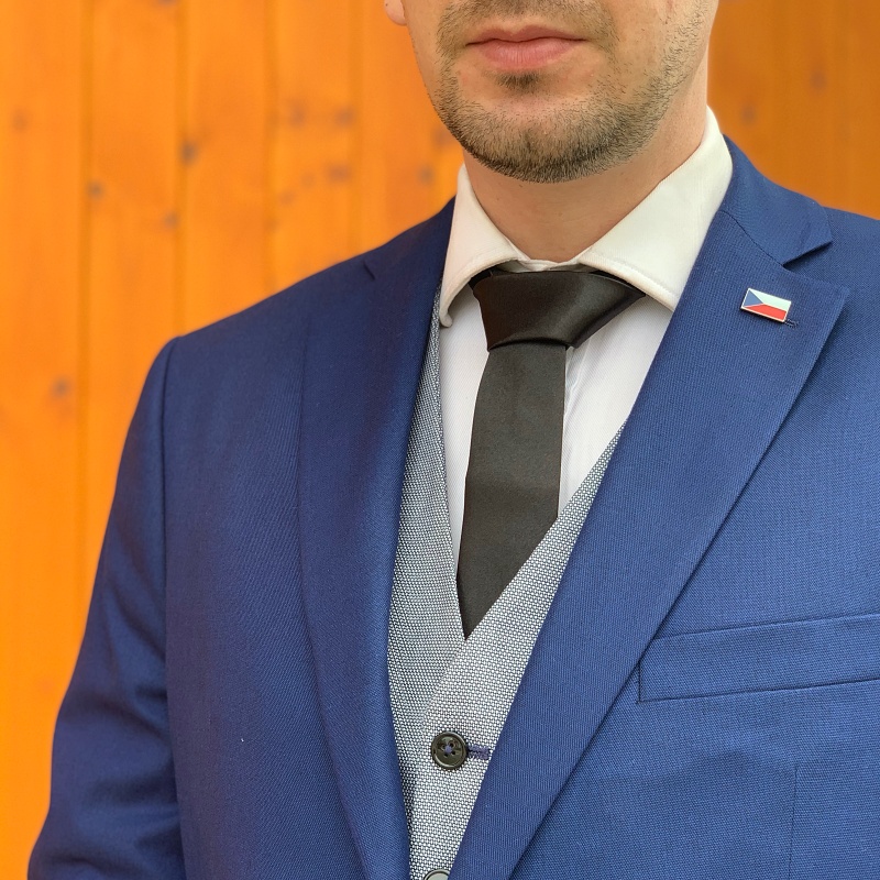 Černá kravata Slim