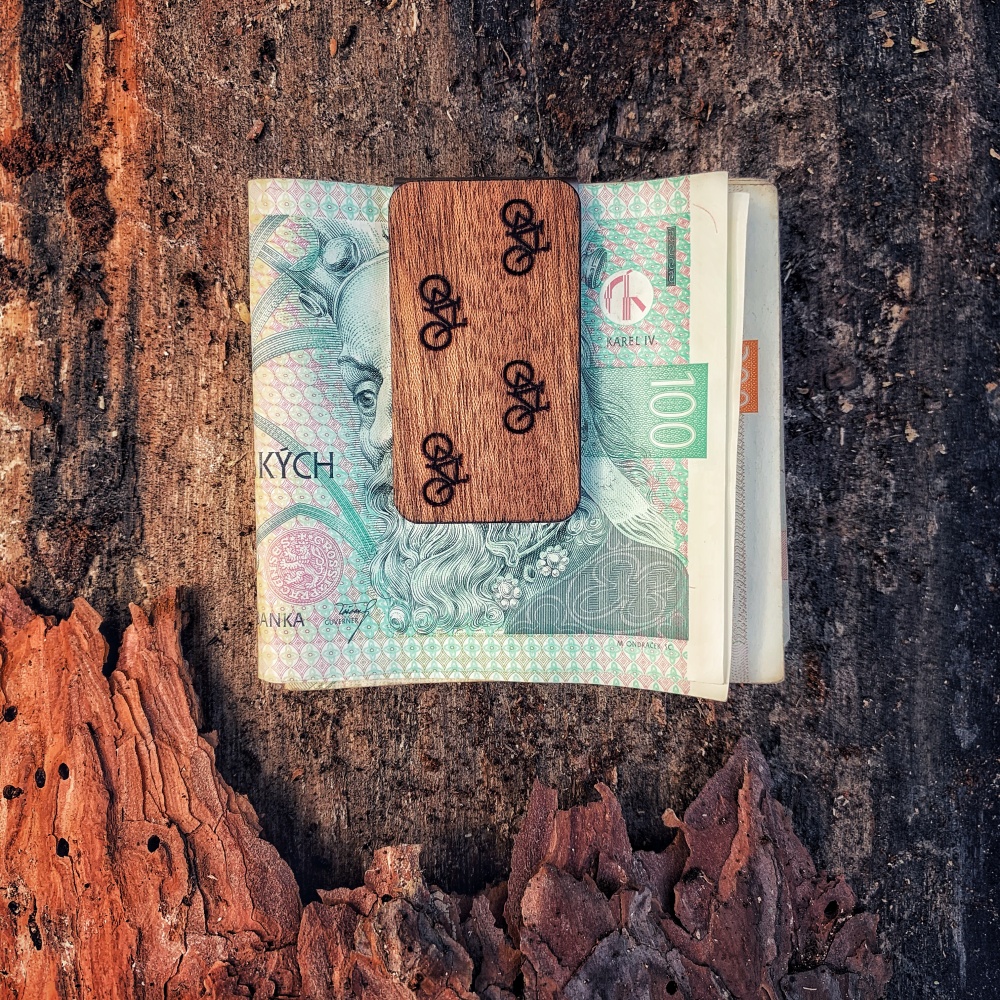 Spona na peníze Bike Wood 