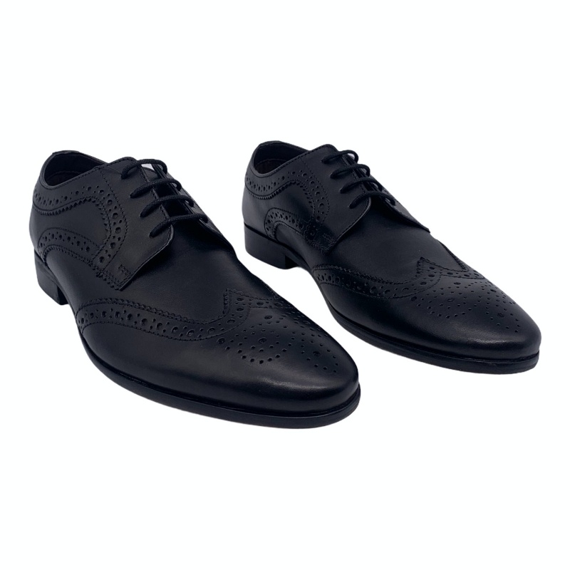 Černé kožené polobotky Marks and Spencer Derby Art EU 42