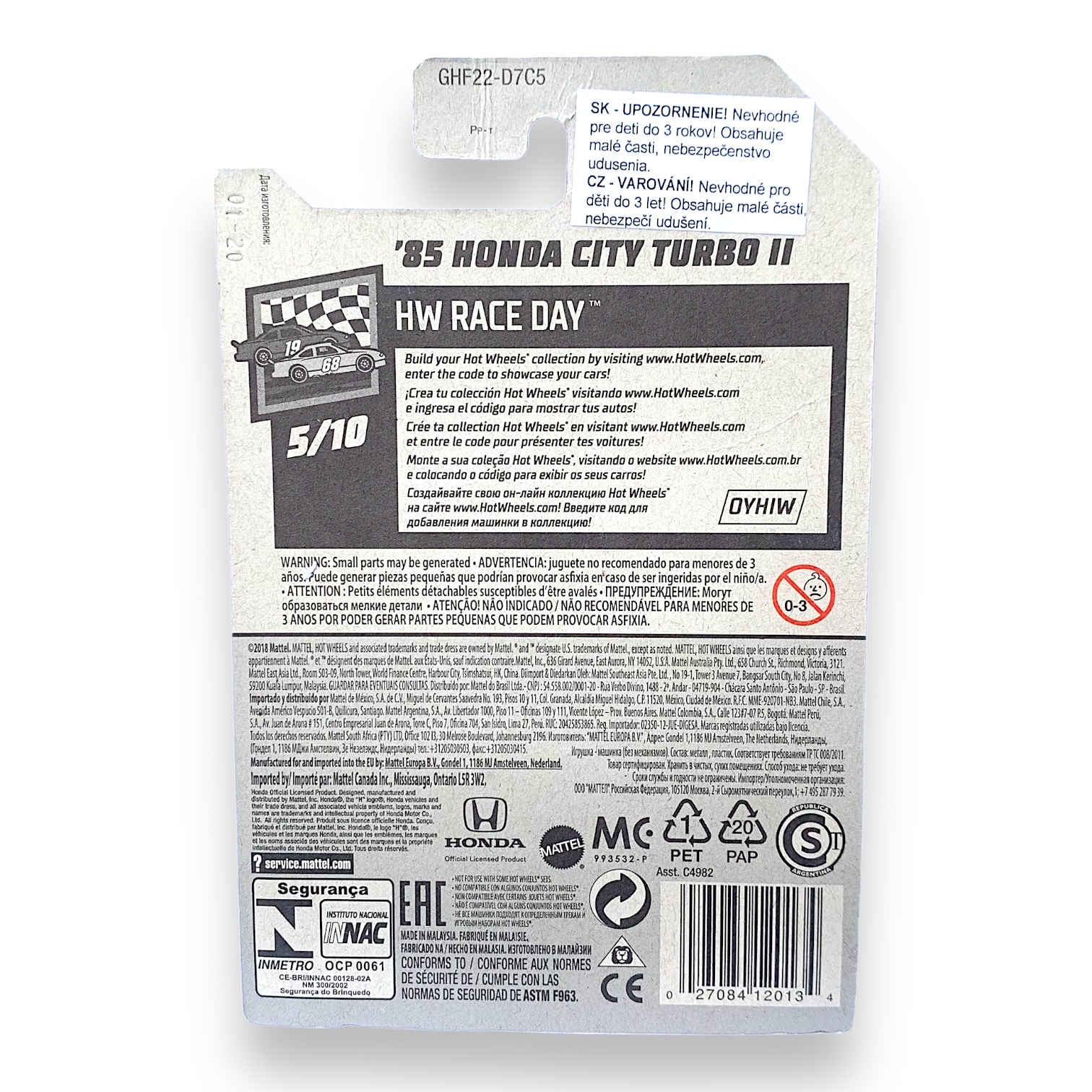 HOT WHEELS - 1985 Honda City Turbo II