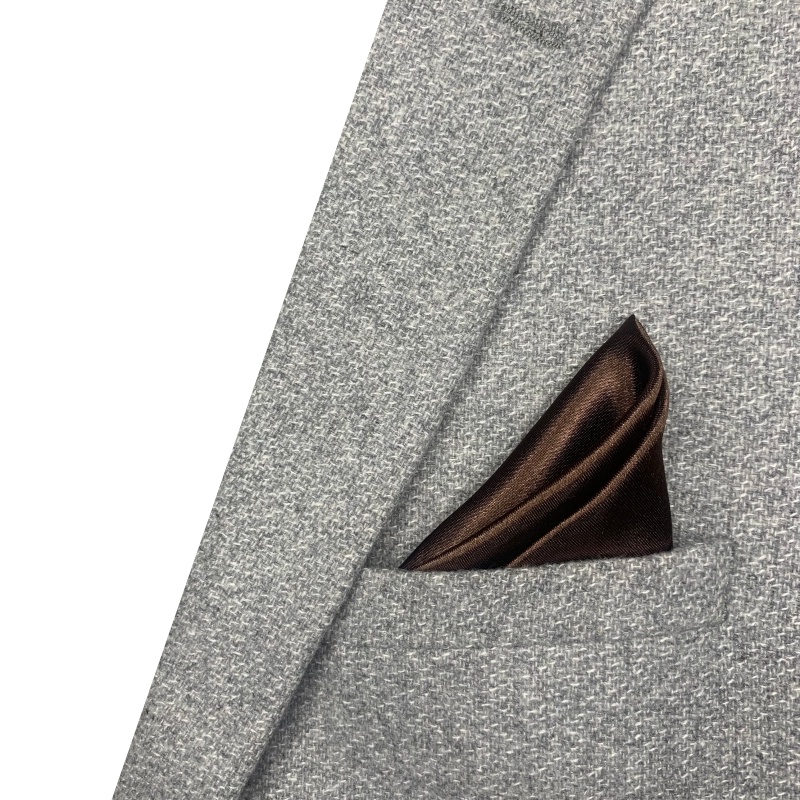 Hnědý kapesníček Satin