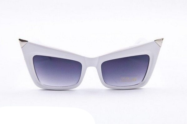 Bílé sluneční brýle Lady Gaga Stars