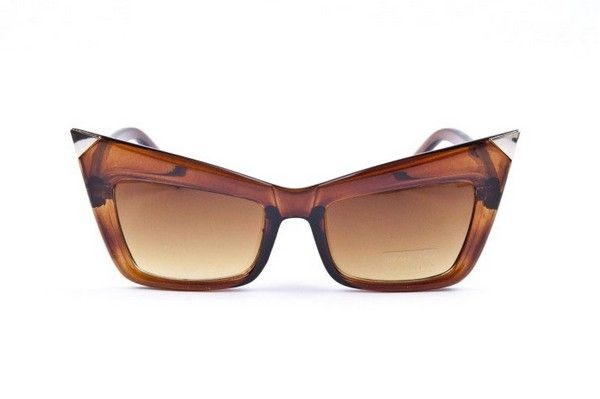 Hnědé sluneční brýle Lady Gaga Stars