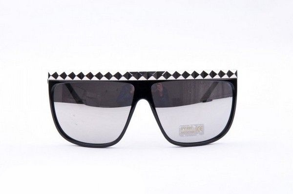 Černé zrcadlové sluneční brýle Lady Gaga Big Frame