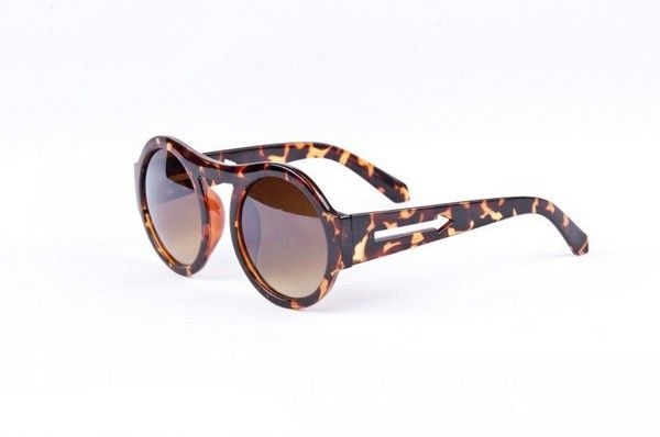 Leopardí sluneční brýle Lady Gaga Round