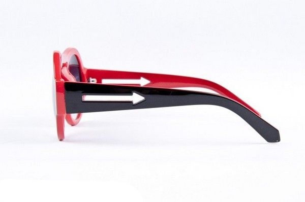 Černo - červené sluneční brýle Lady Gaga Round