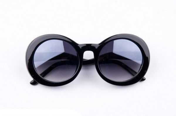 Černé sluneční brýle Round Designer