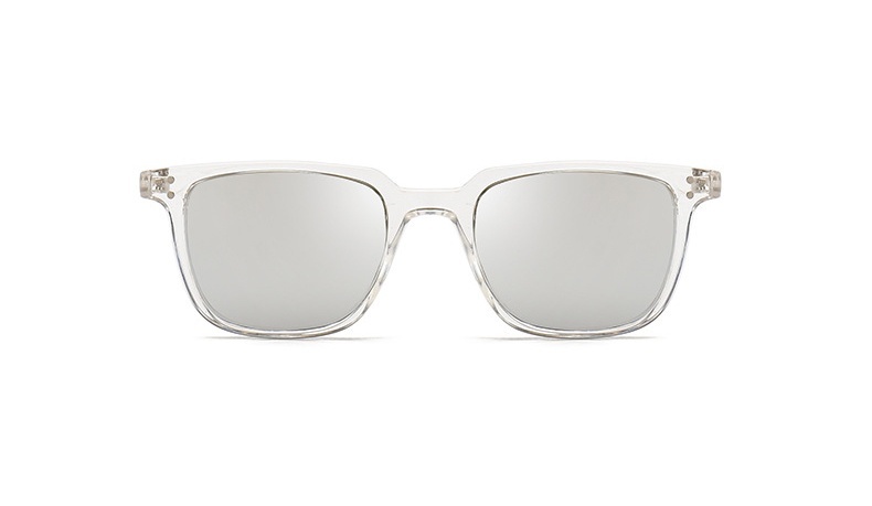 Průhledné stříbrně zrcadlové sluneční brýle Fashion Edge