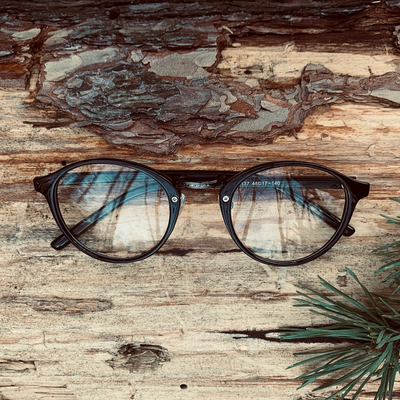 Černé čiré brýle Retro Vintage I.