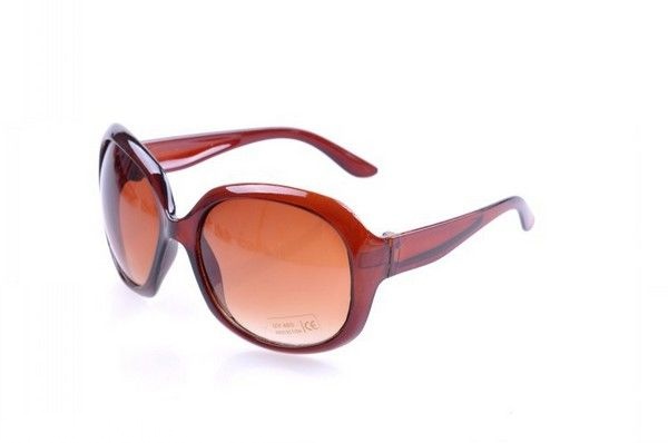 Hnědé sluneční brýle Big Round