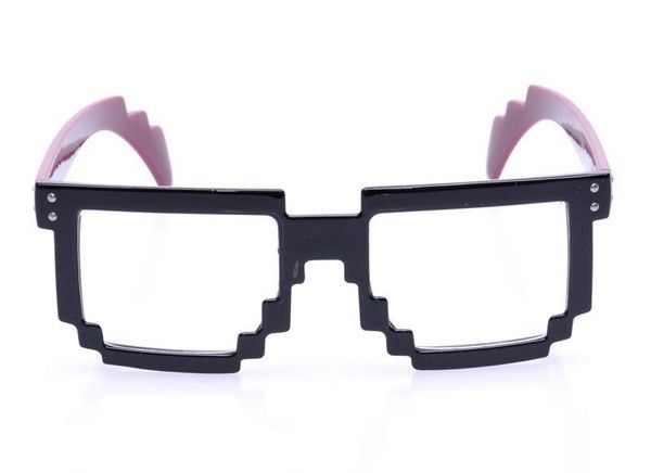 Černo - vínové čiré brýle 8-Bit