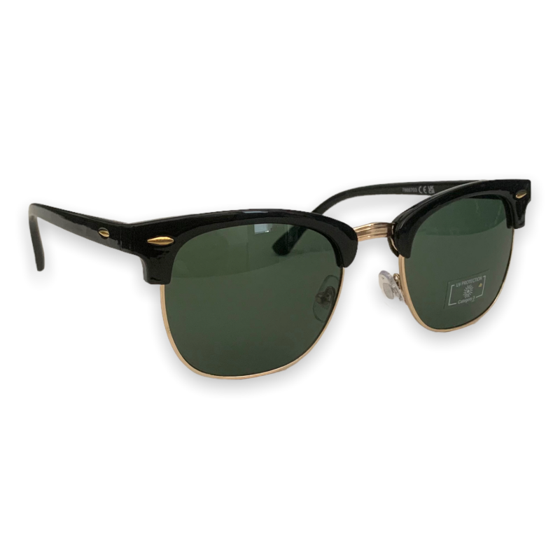 Černé sluneční brýle Half Wayfarer Mirror