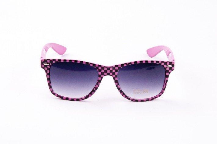 Růžovo - černé sluneční brýle Wayfarer Check