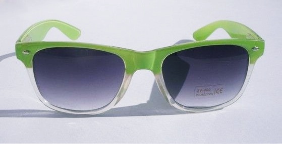 Zelené sluneční brýle Wayfarer Transparent