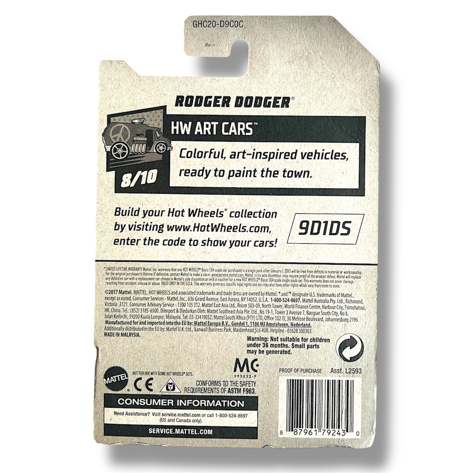 HOT WHEELS Rodger Dodger 