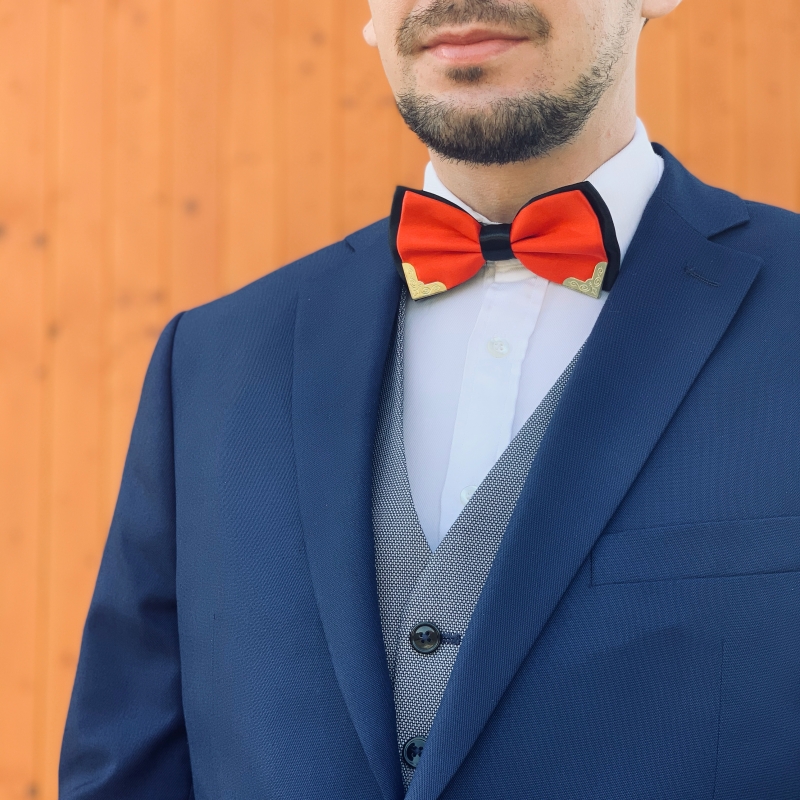 Červený motýlek Duo Gold