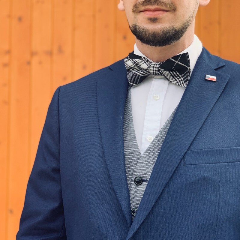 Černo - bílý motýlek Pruhy II.