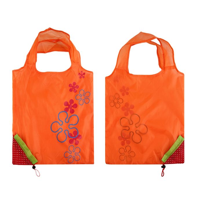 Oranžová skládací ekologická taška Jahoda 