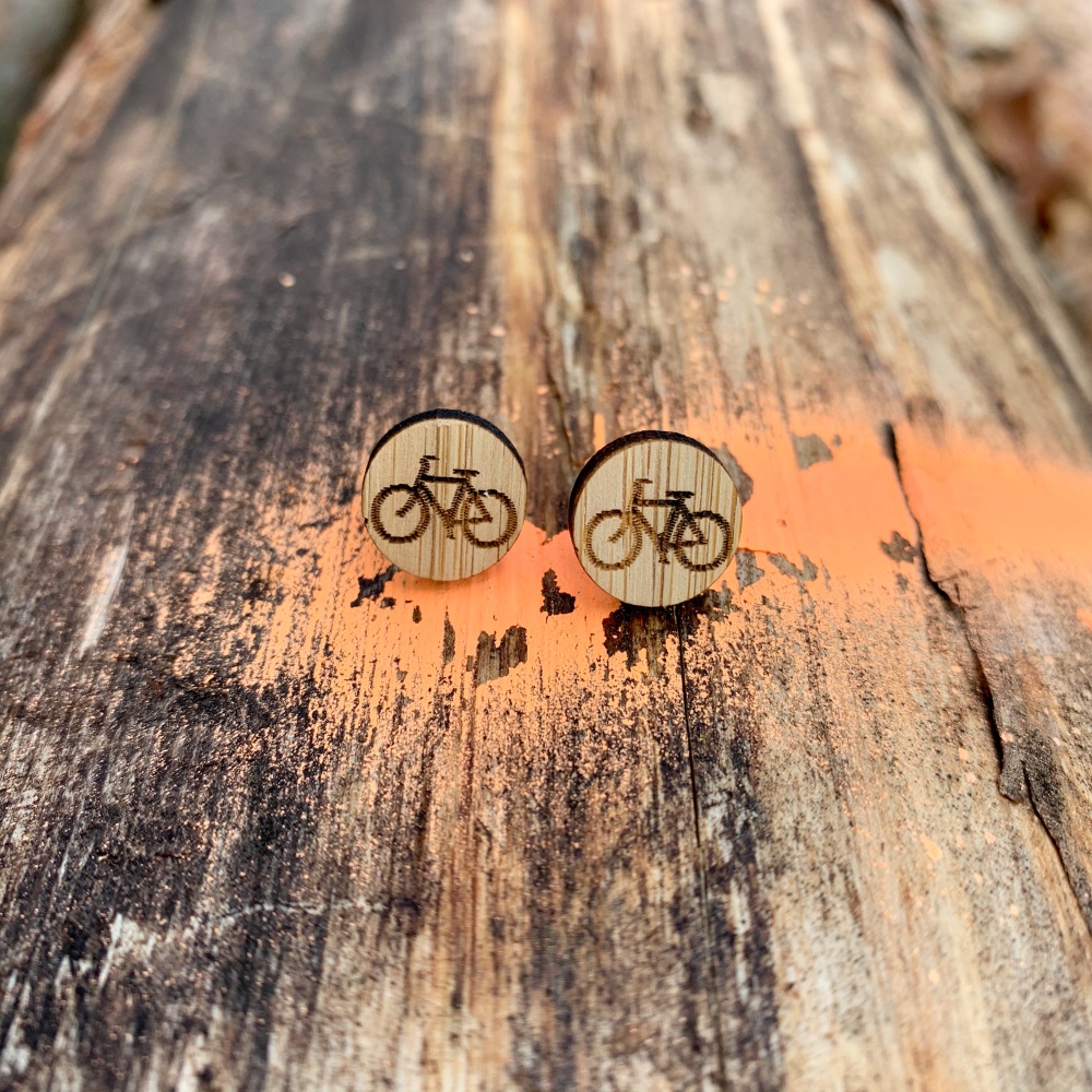 Dřevěné dámské náušnice Kolo 