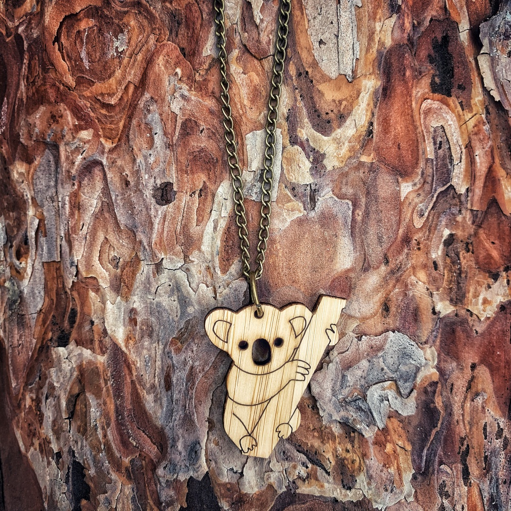 Dřevěný náhrdelník Koala