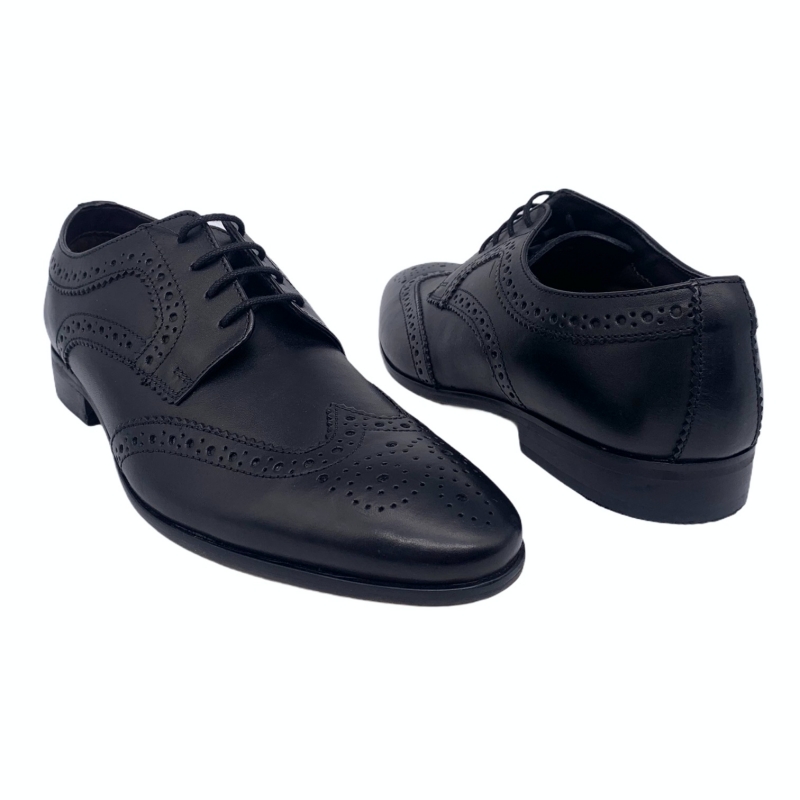 Černé kožené polobotky Marks and Spencer Derby Art EU 42