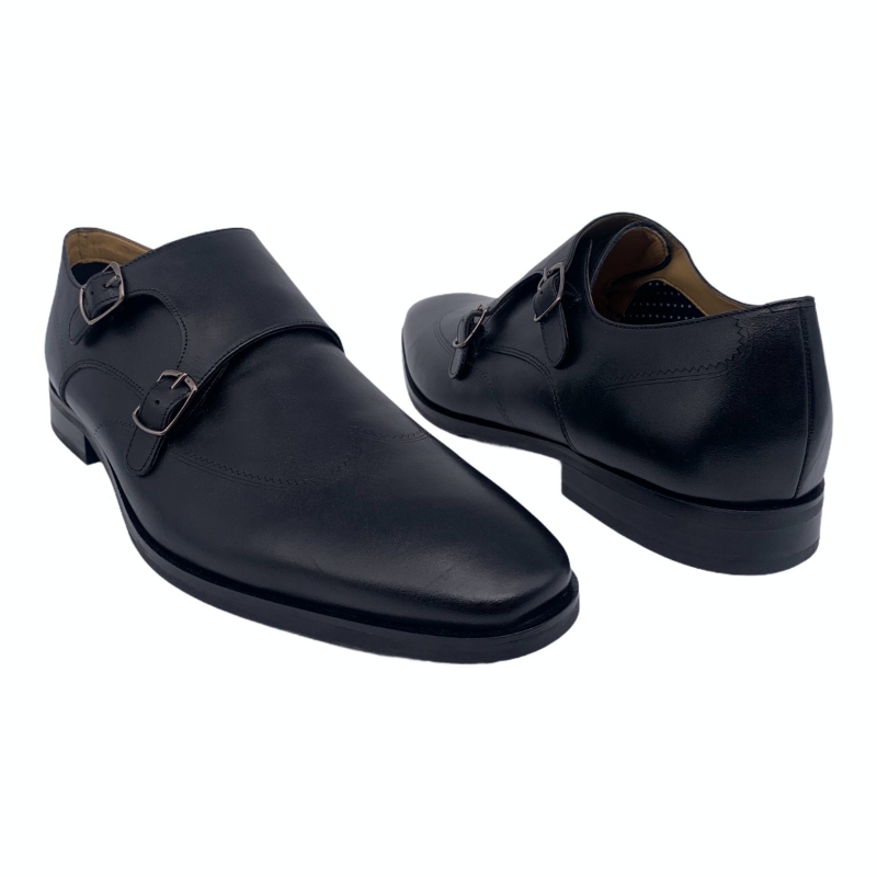 Černé kožené boty Marks and Spencer Derby Monk EU 46