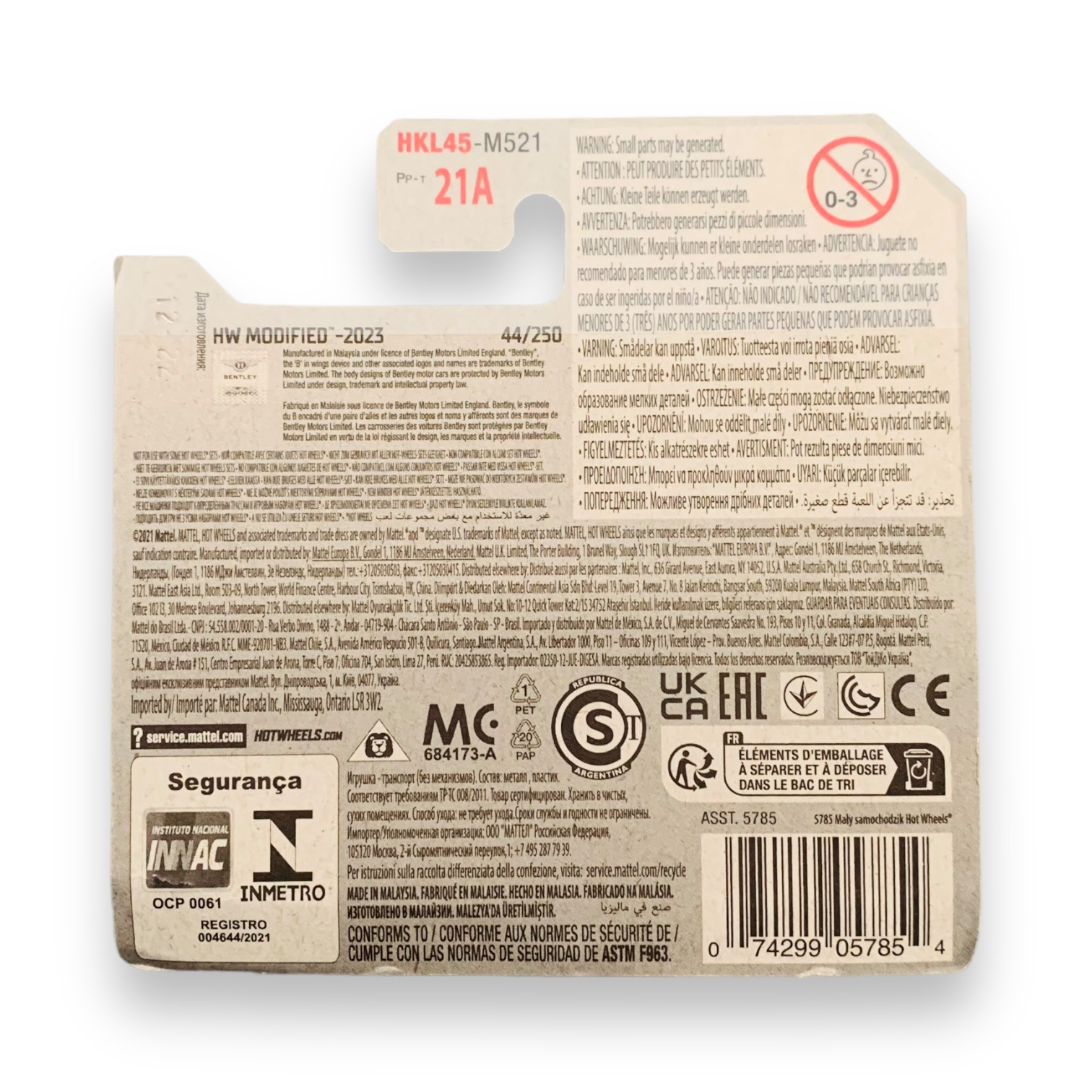 HOT WHEELS - 2018 Bentley Continental GT3