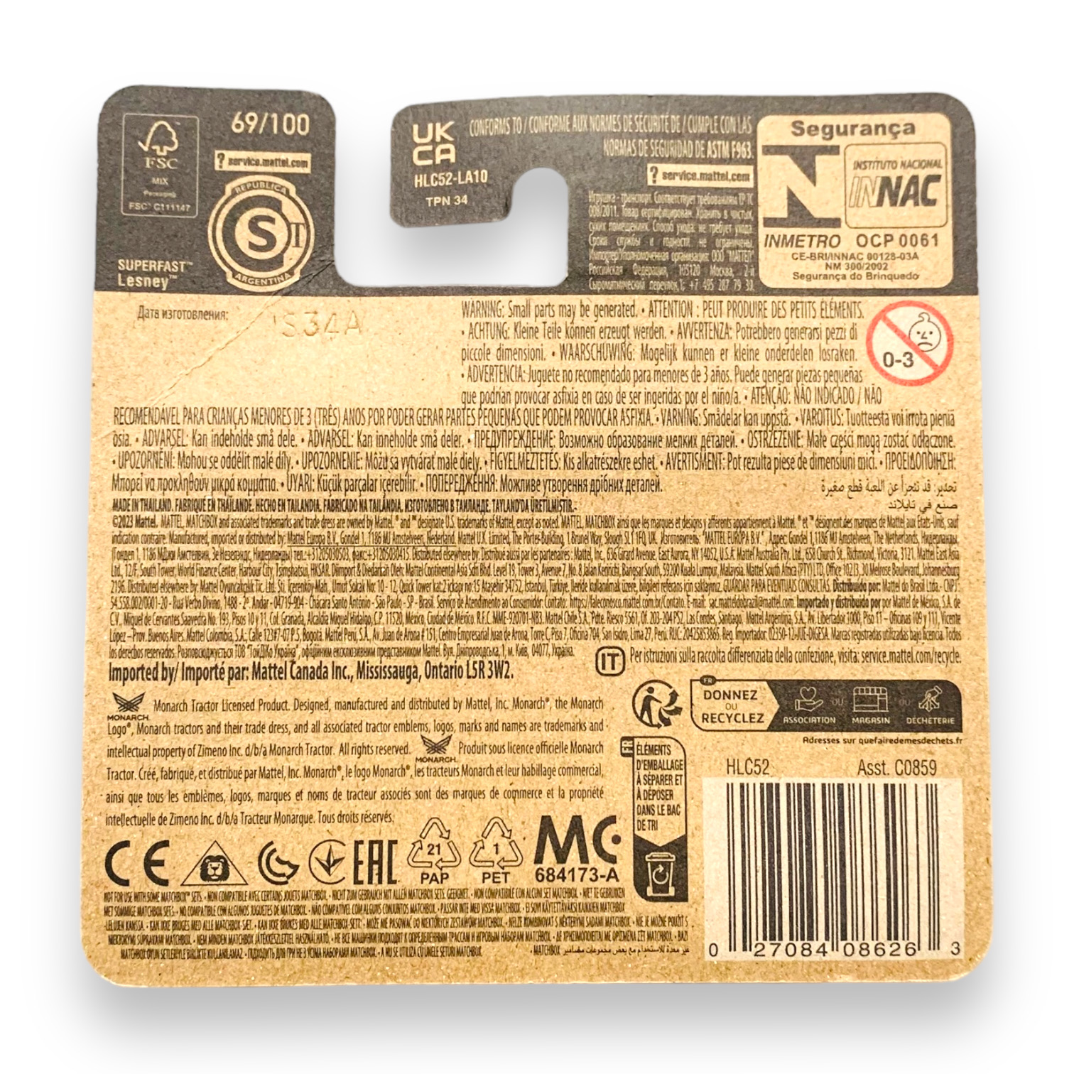 Matchbox - Monarch EV Tractor 