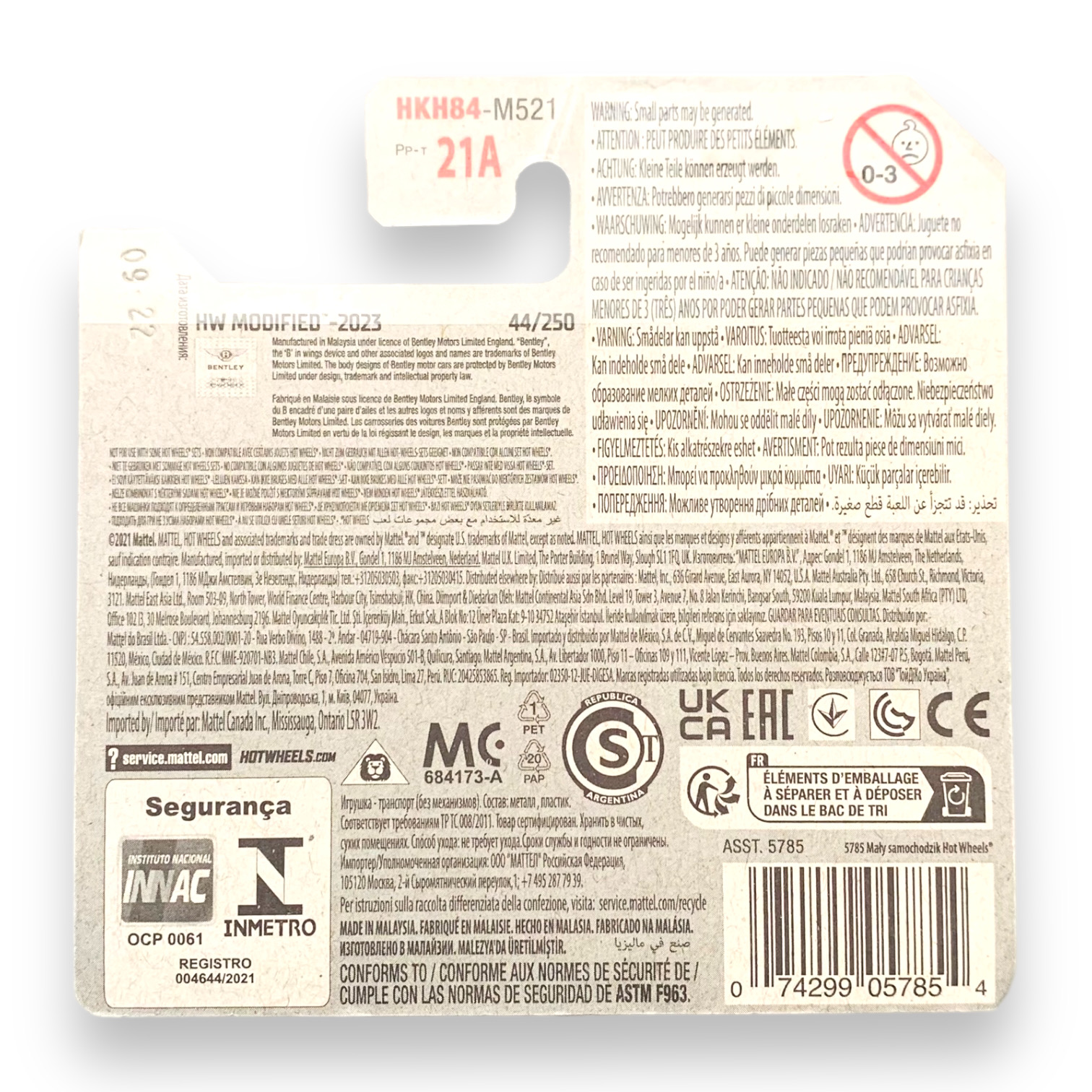 HOT WHEELS - 2018 Bentley Continental GT3