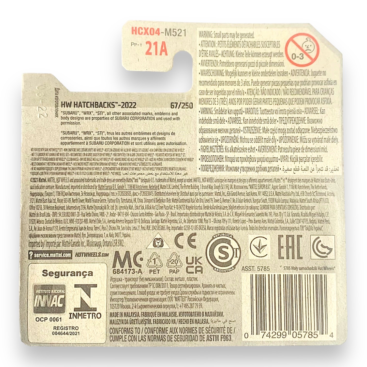 HOT WHEELS - Subaru WRX STi