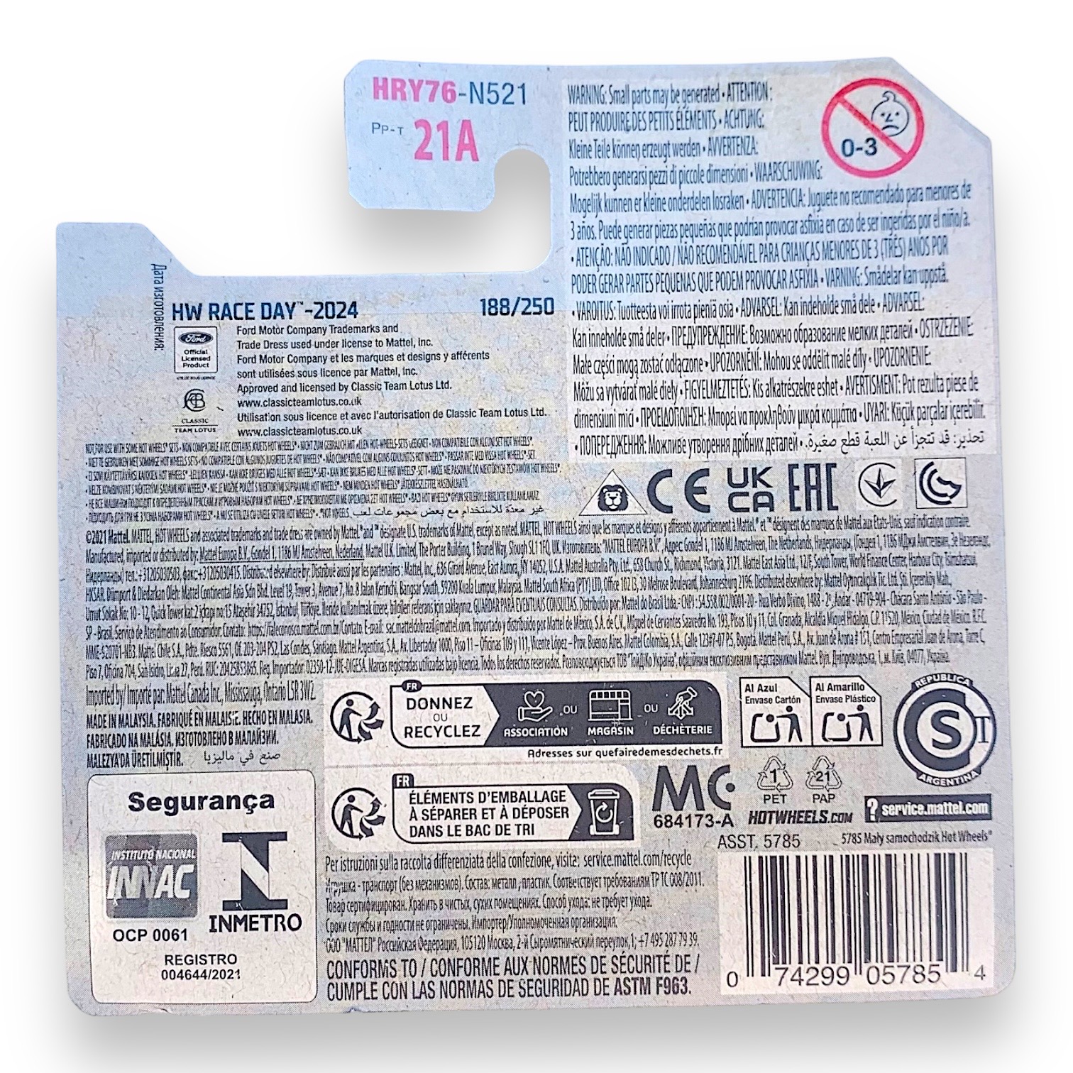 HOT WHEELS - 1967 Lotus Type 49 číslo 5