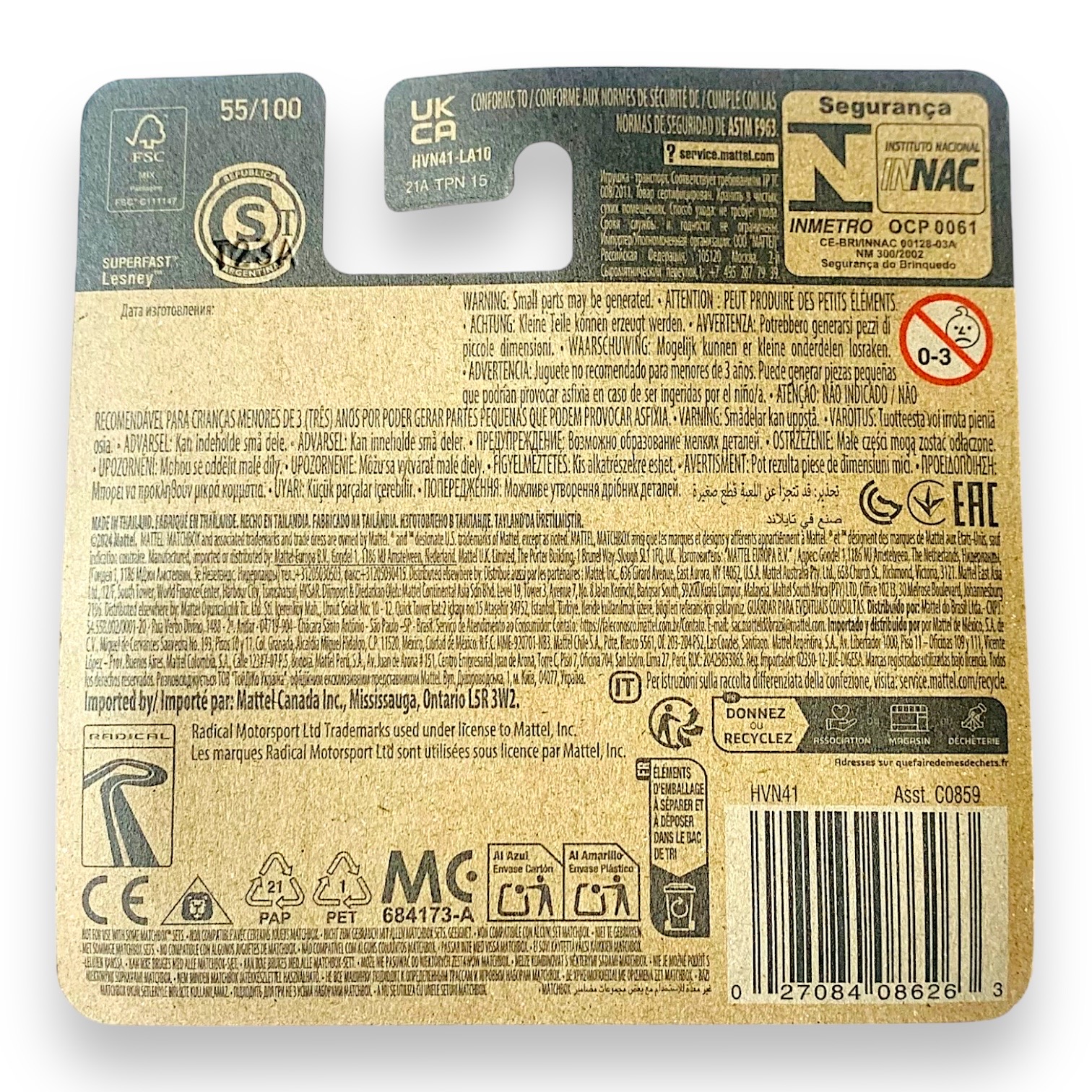 Matchbox Radical SR3 XXR