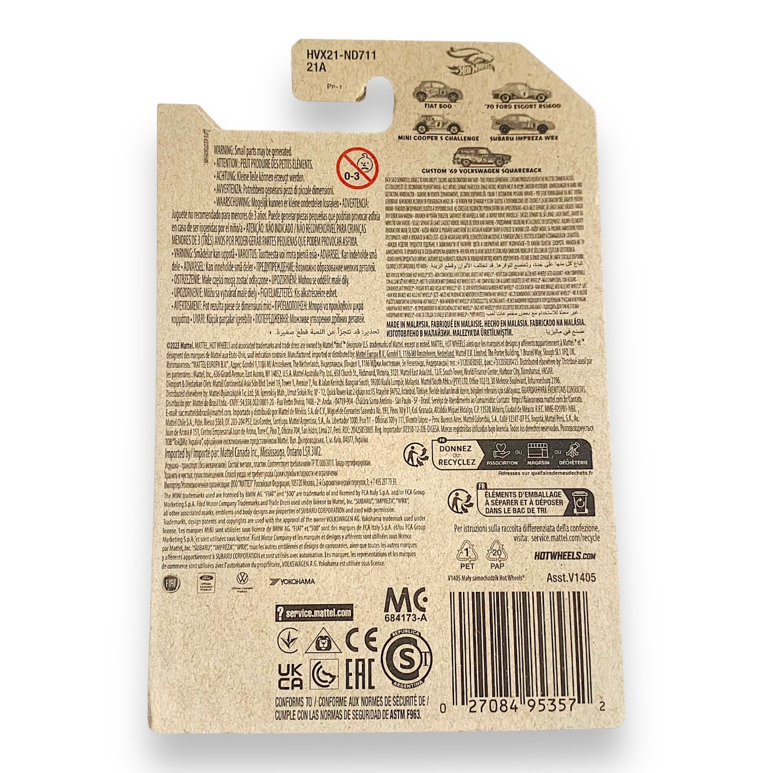 HOT WHEELS 1970 Ford Escort RS1600