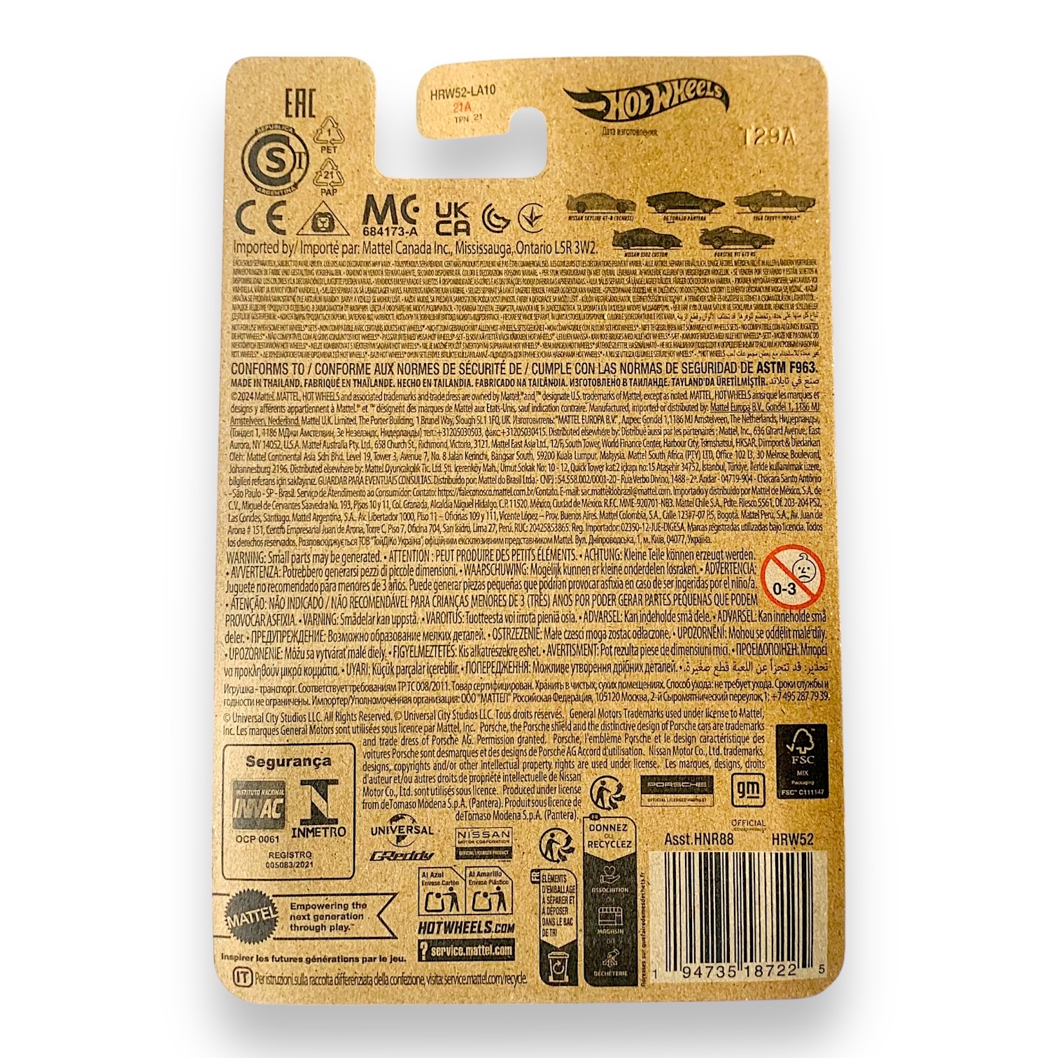 HOT WHEELS De Tomaso Pantera Fast & Furious