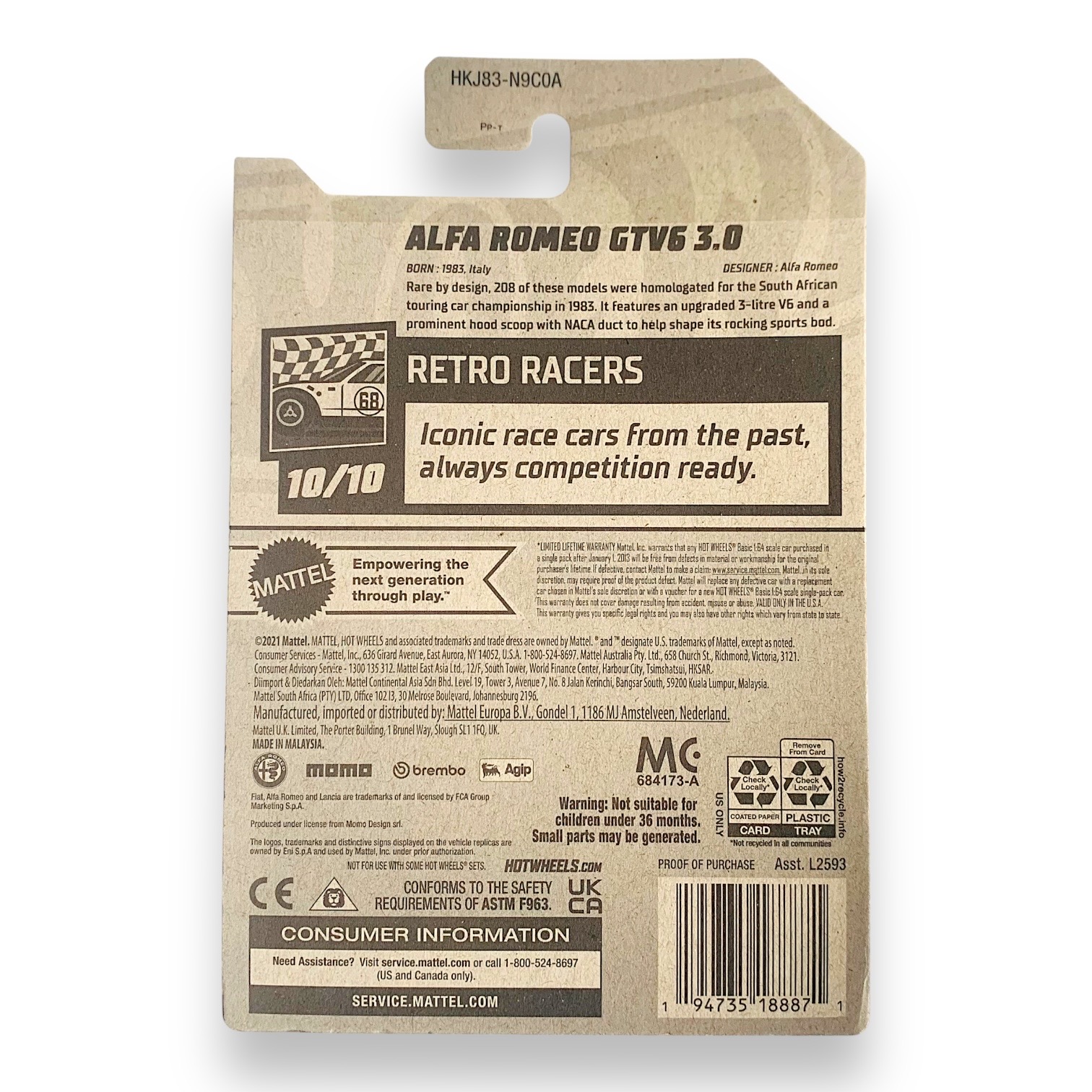 HOT WHEELS Alfa Romeo GTV6 3.0