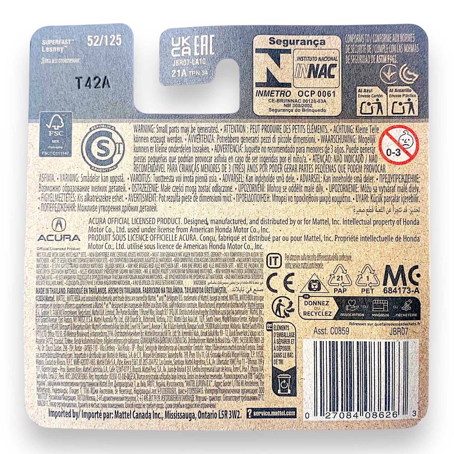 Matchbox 1997 Acura Integra Type R