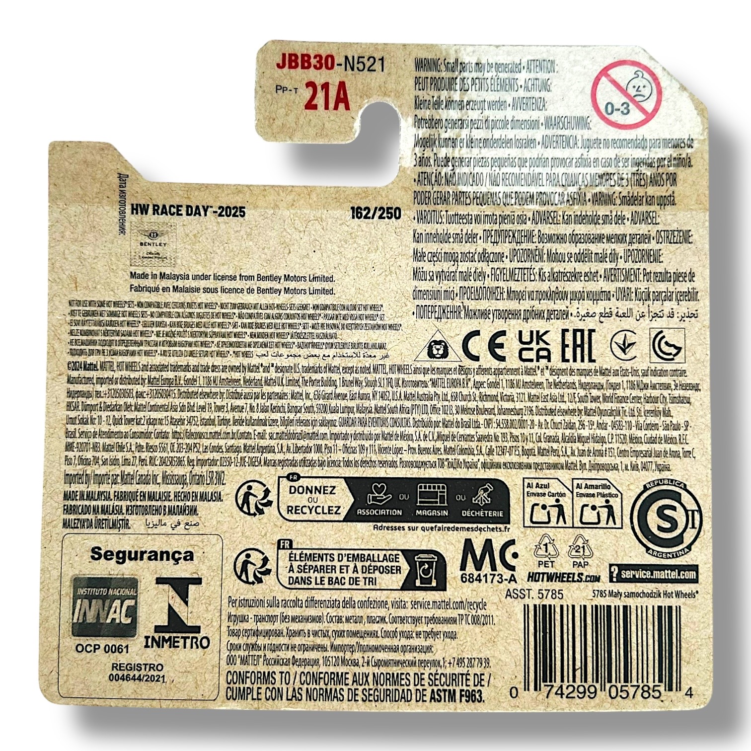 HOT WHEELS 2018 Bentley Continental GT3