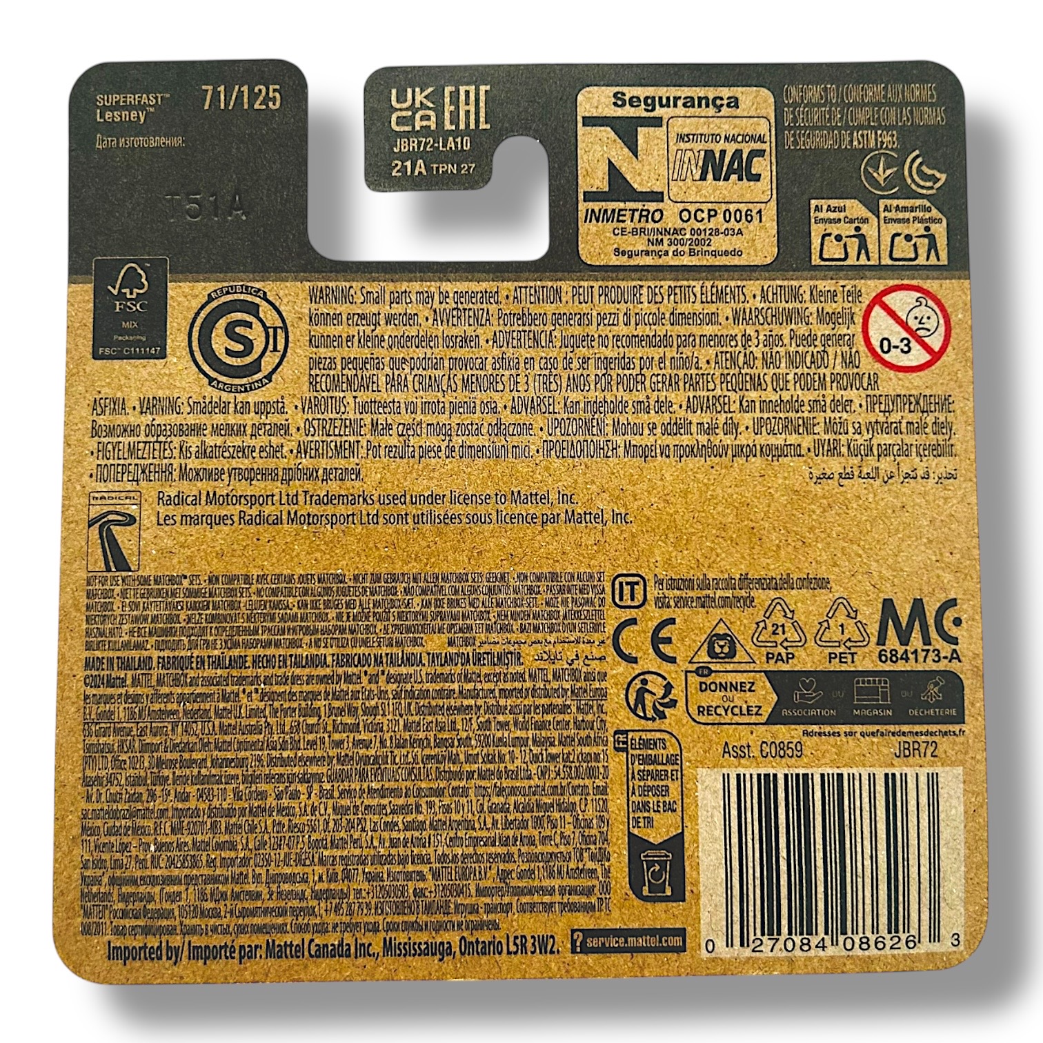 Matchbox Radical SR3 XXR