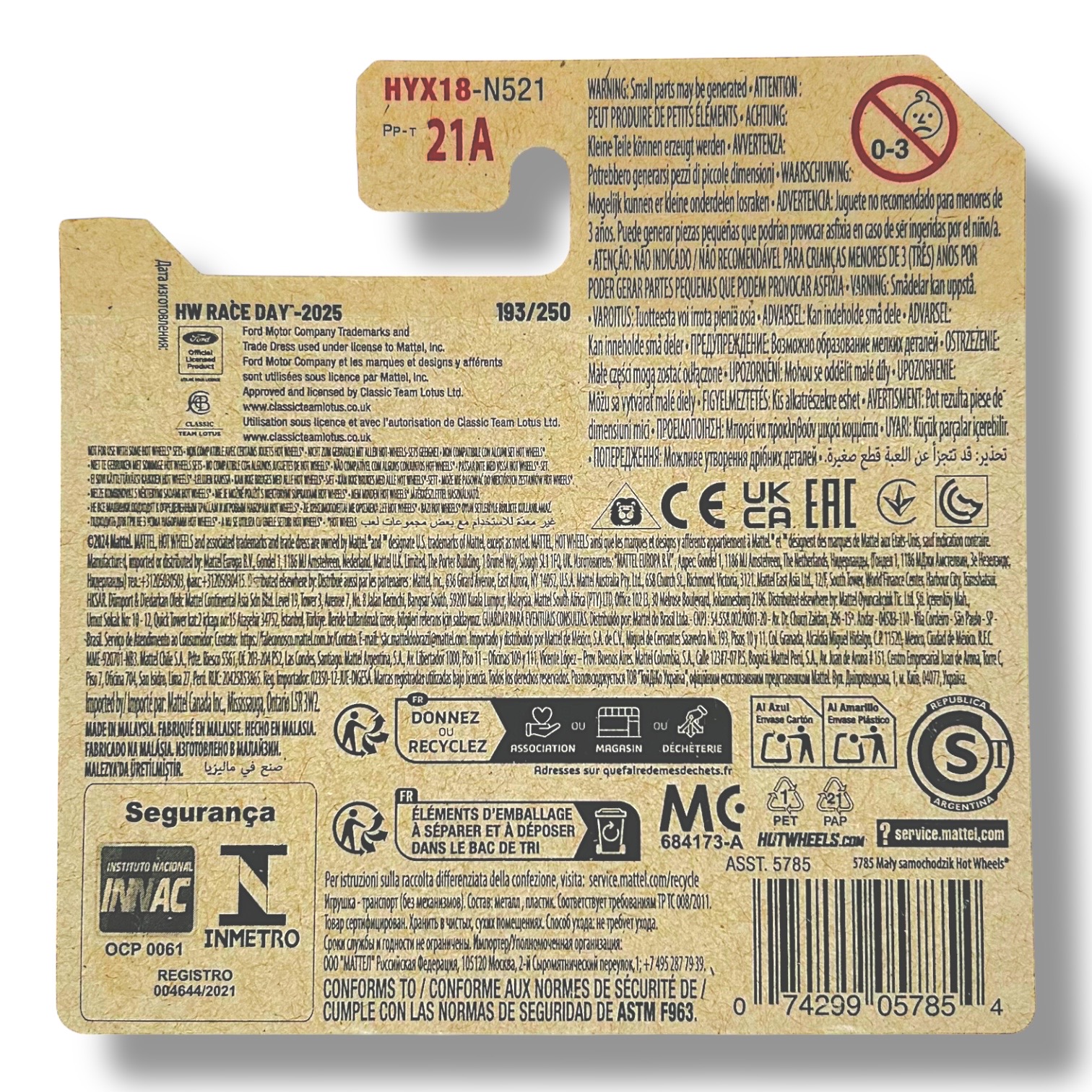 HOT WHEELS 1968 Lotus Type 49 číslo 5