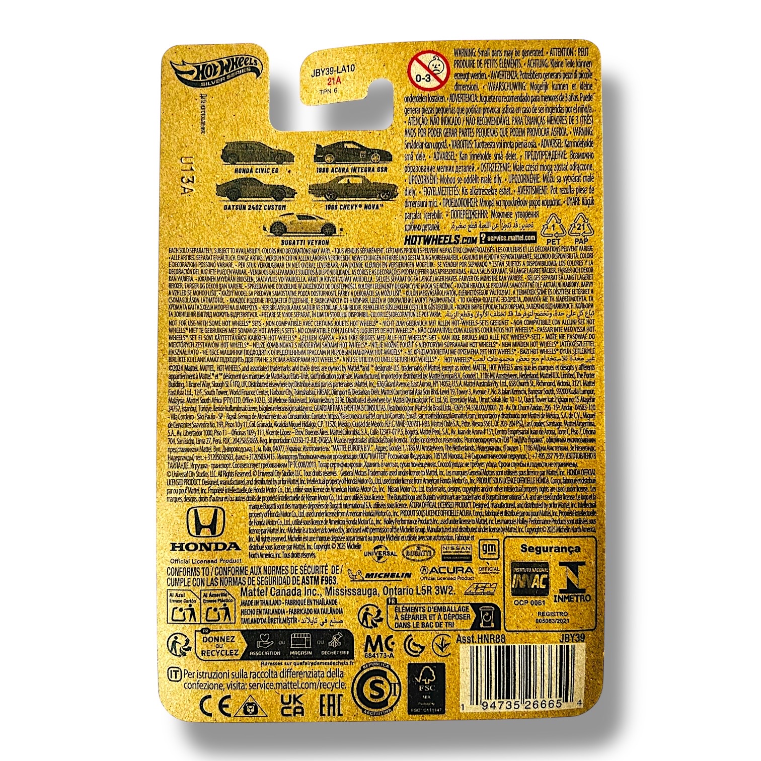 HOT WHEELS Honda Civic EG Fast & Furious