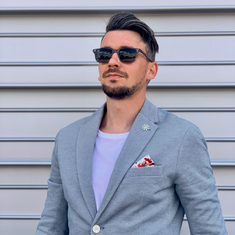 Černo - průhledné sluneční brýle Fashion Edge