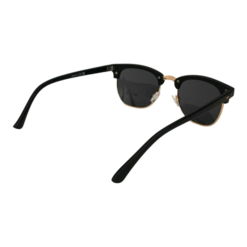 Matně černé sluneční brýle Half Wayfarer Mirror