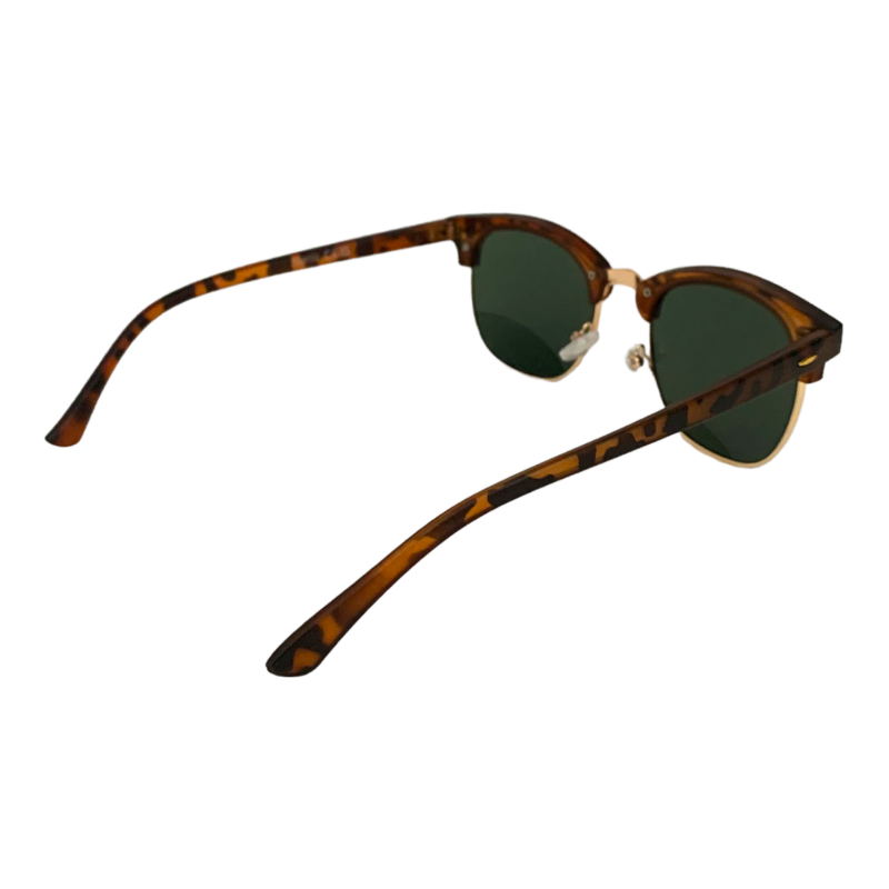 Hnědé zrcadlové sluneční brýle Half Wayfarer 