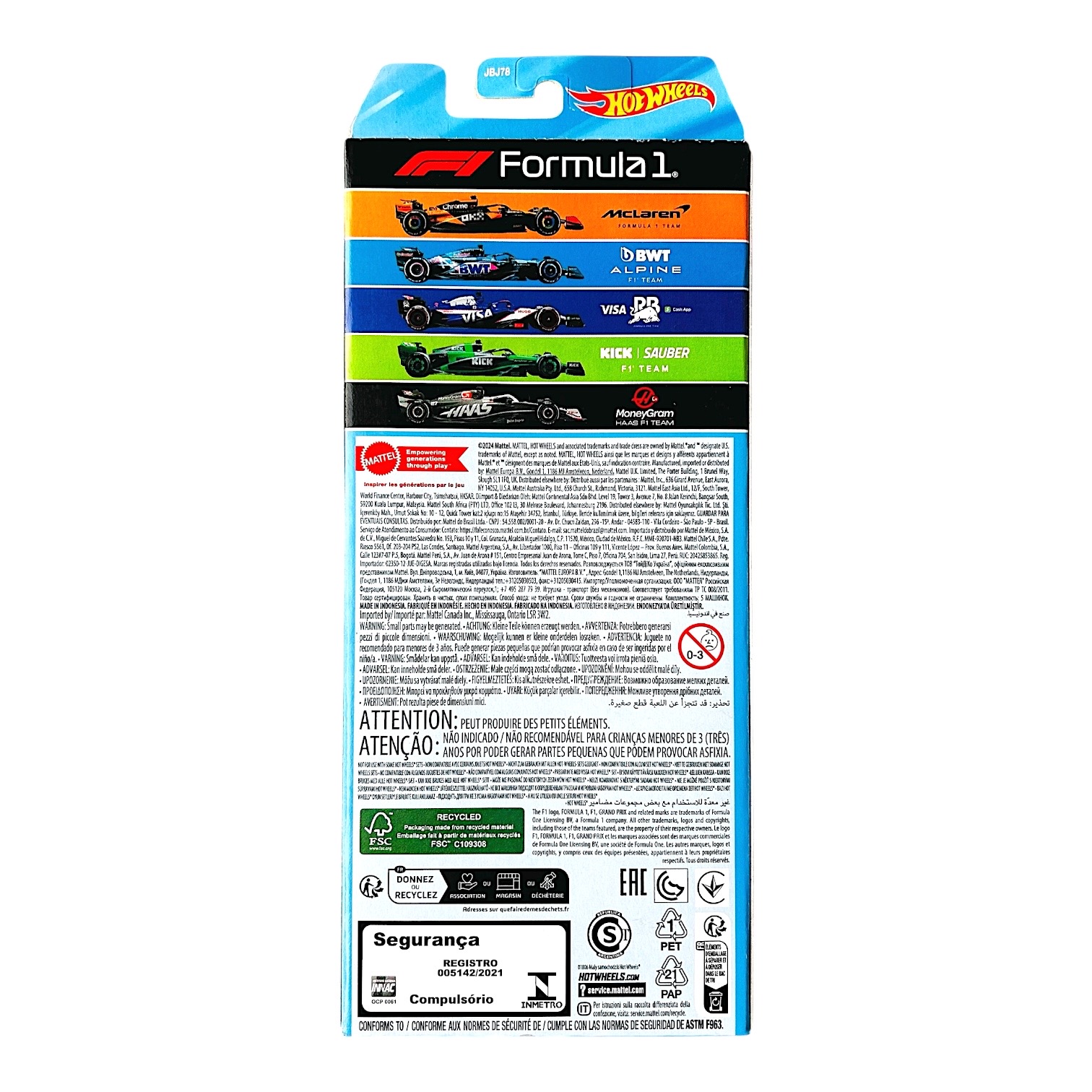 HOT WHEELS 5 pack Formula 1 2024