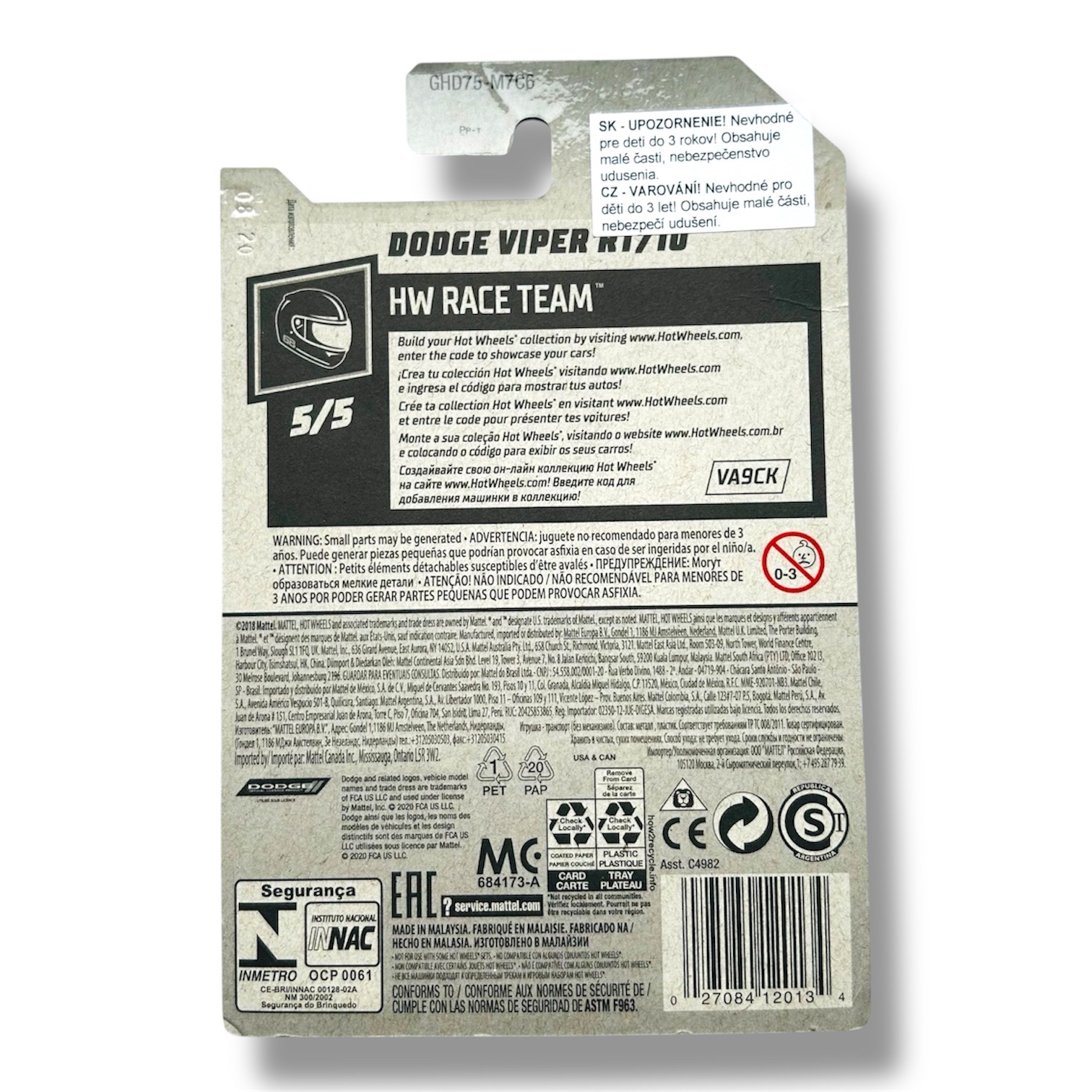 HOT WHEELS Dodge Viper RT/10 - Treasure Hunt